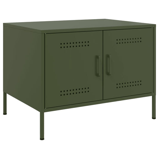 Coffee Table Olive Green 68x50x50,5 cm Steel