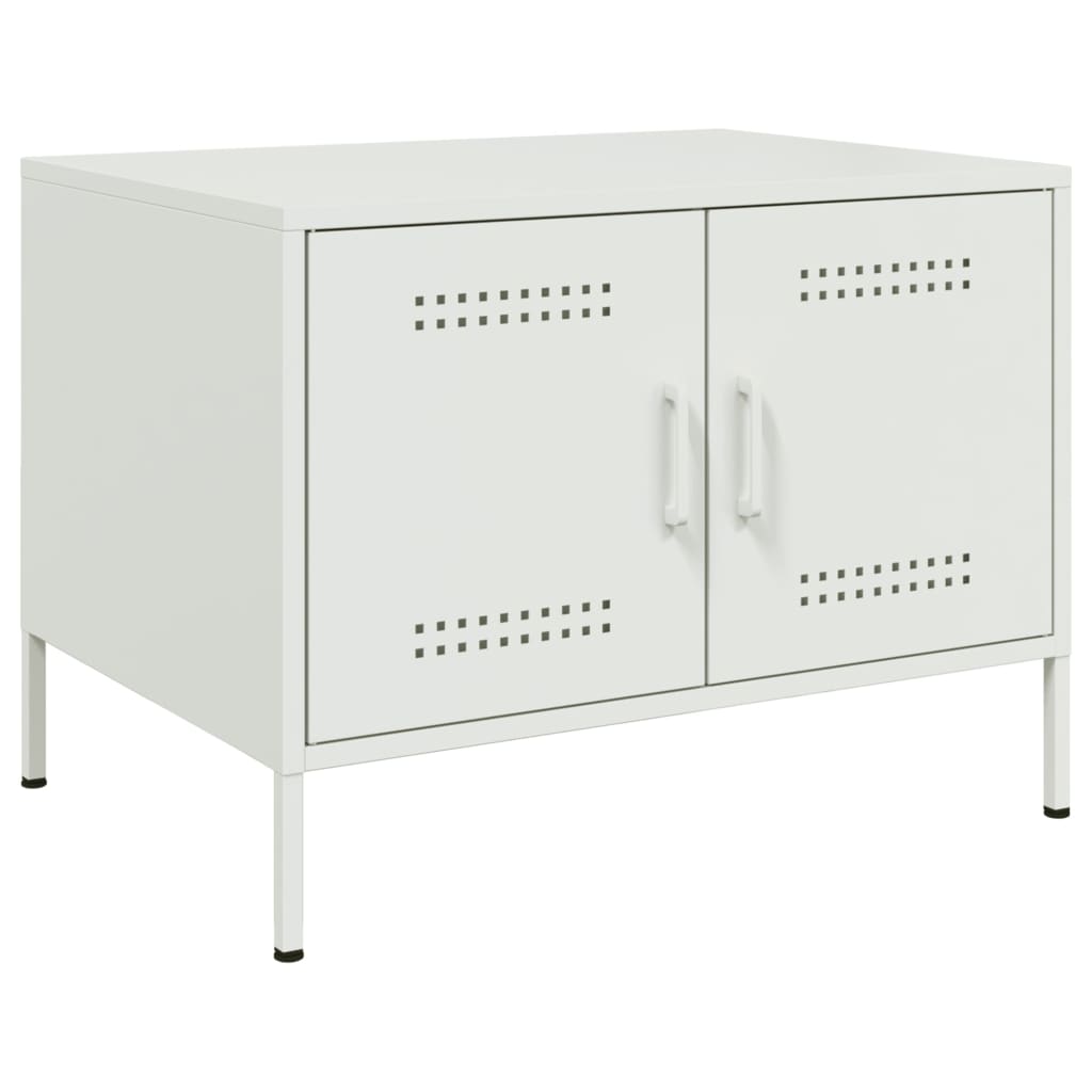 Coffee Table White 68x50x50.5 cm Steel