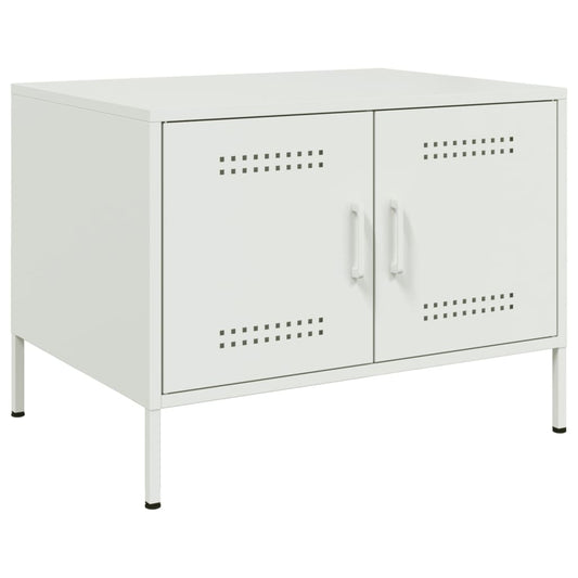 Coffee Table White 68x50x50.5 cm Steel