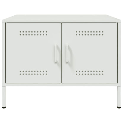 Coffee Table White 68x50x50.5 cm Steel