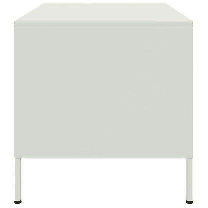 Coffee Table White 68x50x50.5 cm Steel