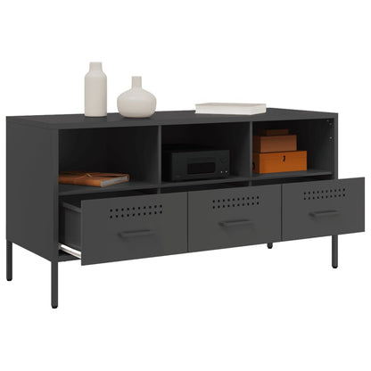 TV Cabinet Black 100,5x39x50,5 cm Steel