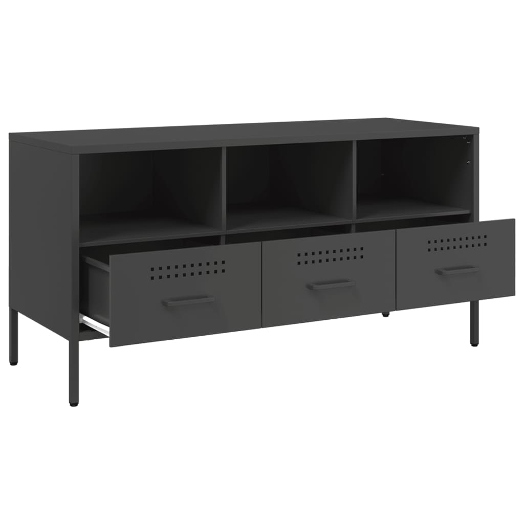 TV Cabinet Black 100,5x39x50,5 cm Steel