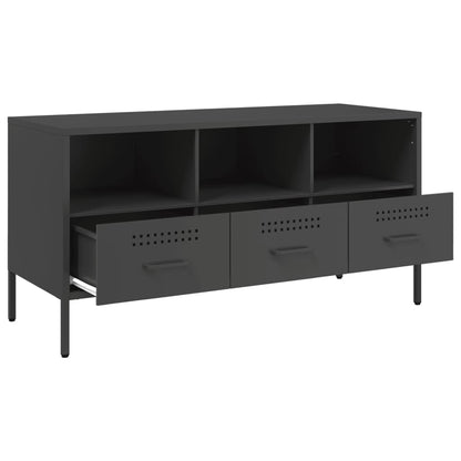TV Cabinet Black 100,5x39x50,5 cm Steel