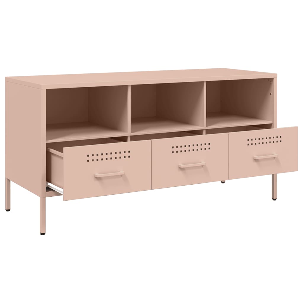 TV Cabinet Pink 100,5x39x50,5 cm Steel