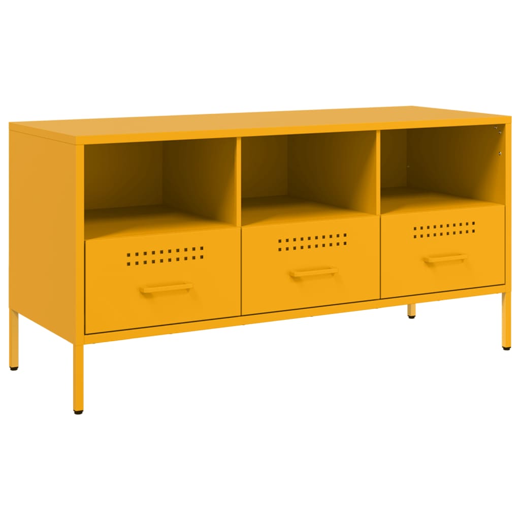 TV Cabinet Mustard Yellow 100,5x39x50,5 cm Steel