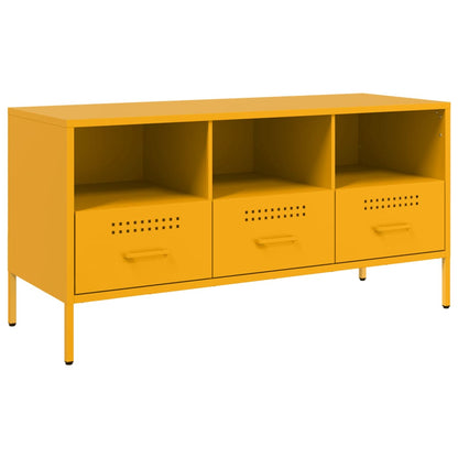 TV Cabinet Mustard Yellow 100,5x39x50,5 cm Steel