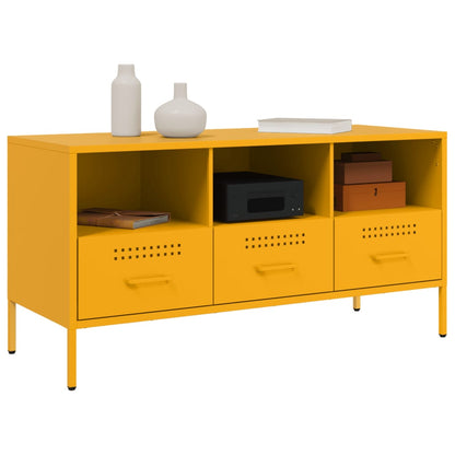 TV Cabinet Mustard Yellow 100,5x39x50,5 cm Steel