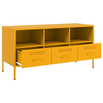 TV Cabinet Mustard Yellow 100,5x39x50,5 cm Steel