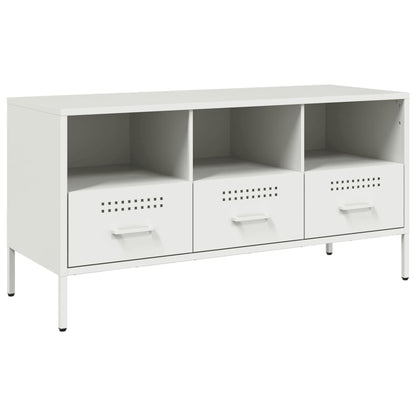 TV Cabinet White 100,5x39x50,5 cm Steel
