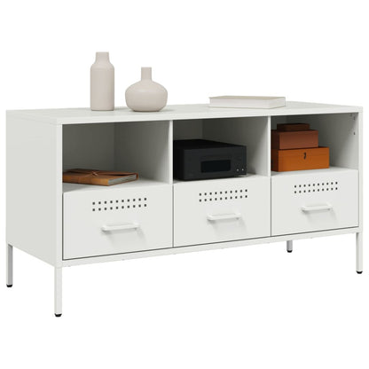 TV Cabinet White 100,5x39x50,5 cm Steel