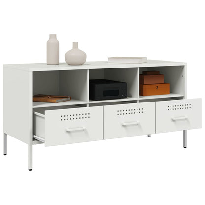 TV Cabinet White 100,5x39x50,5 cm Steel