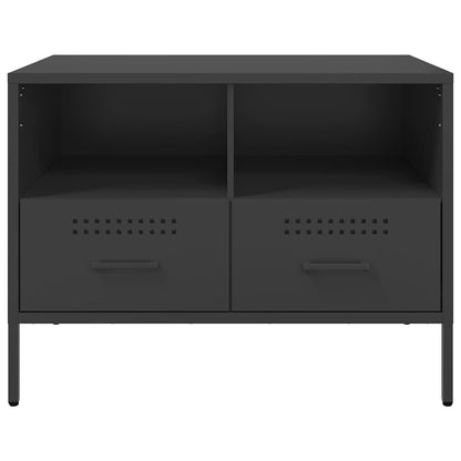 2 Piece TV Cabinet Set Black 68x39x50,5 cm Steel