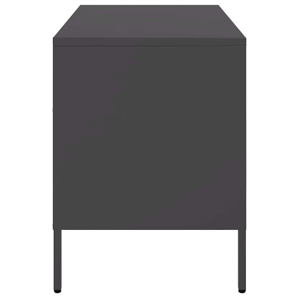 2 Piece TV Cabinet Set Black 68x39x50,5 cm Steel