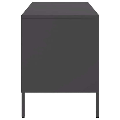 2 Piece TV Cabinet Set Black 68x39x50,5 cm Steel