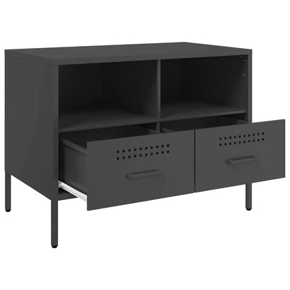2 Piece TV Cabinet Set Black 68x39x50,5 cm Steel