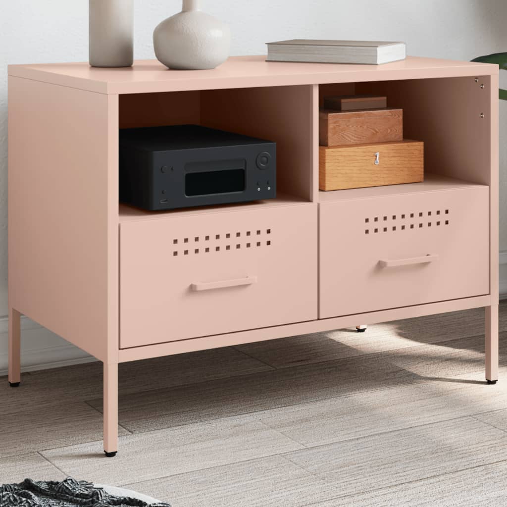 TV Cabinet Pink 68x39x50,5 cm Steel
