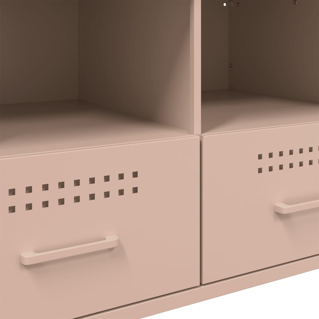 2 Piece TV Cabinet Set Pink 68x39x50,5 cm Steel