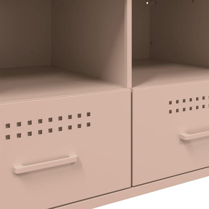 2 Piece TV Cabinet Set Pink 68x39x50,5 cm Steel
