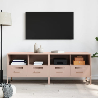 2 Piece TV Cabinet Set Pink 68x39x50,5 cm Steel