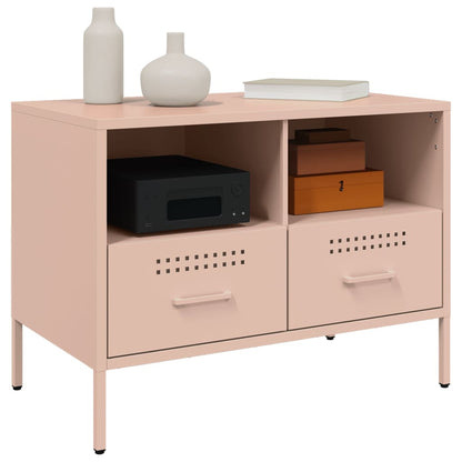 2 Piece TV Cabinet Set Pink 68x39x50,5 cm Steel
