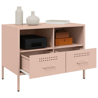 2 Piece TV Cabinet Set Pink 68x39x50,5 cm Steel
