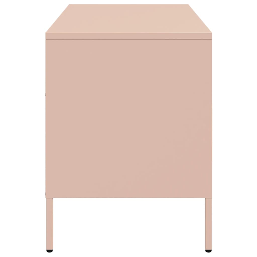 2 Piece TV Cabinet Set Pink 68x39x50,5 cm Steel