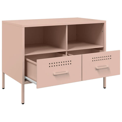 2 Piece TV Cabinet Set Pink 68x39x50,5 cm Steel