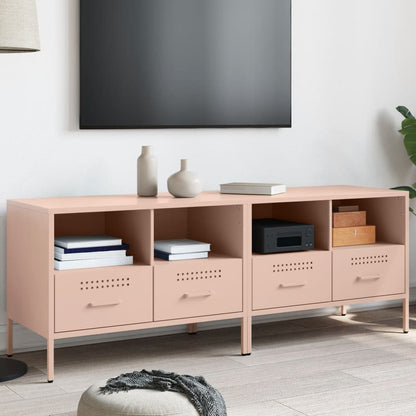 2 Piece TV Cabinet Set Pink 68x39x50,5 cm Steel