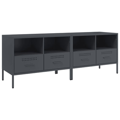 2 Piece TV Cabinet Set Anthracite 68x39x50,5 cm Steel