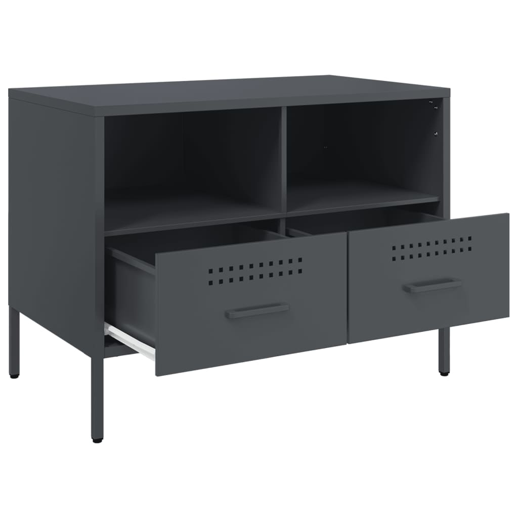 2 Piece TV Cabinet Set Anthracite 68x39x50,5 cm Steel