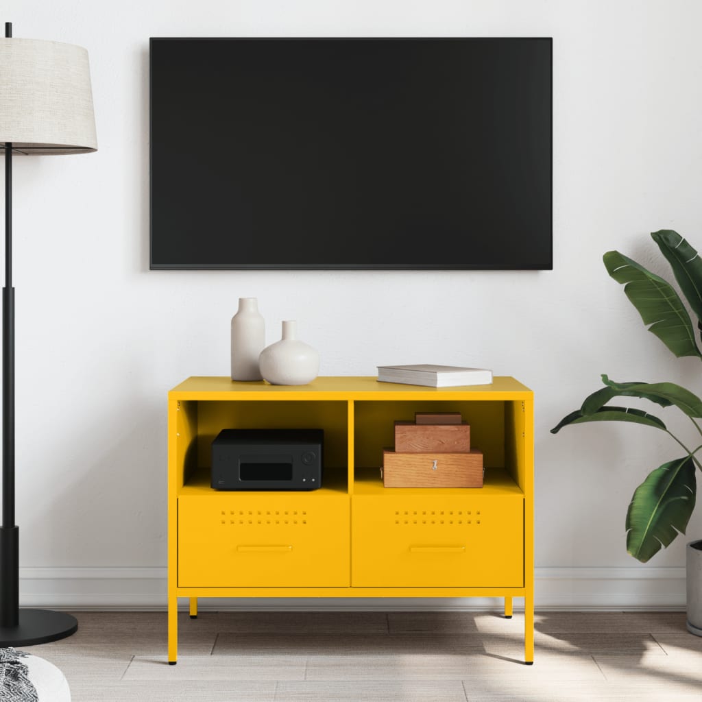 TV Cabinet Mustard Yellow 68x39x50,5 cm Steel