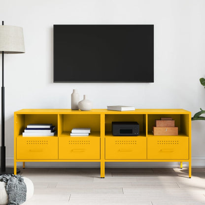 2 Piece TV Cabinet Set Mustard Yellow 68x39x50,5 cm Steel