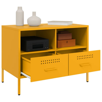 2 Piece TV Cabinet Set Mustard Yellow 68x39x50,5 cm Steel