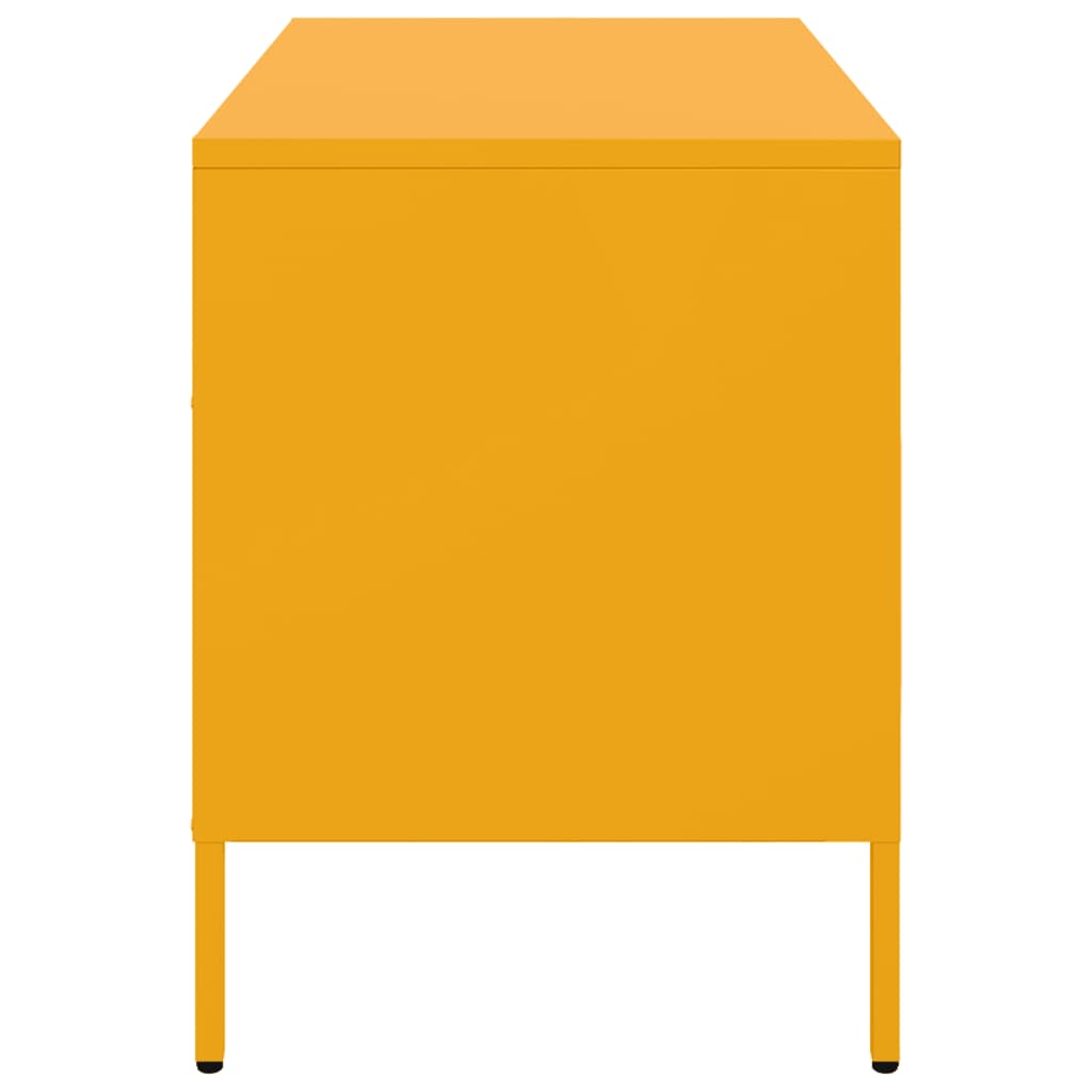 2 Piece TV Cabinet Set Mustard Yellow 68x39x50,5 cm Steel