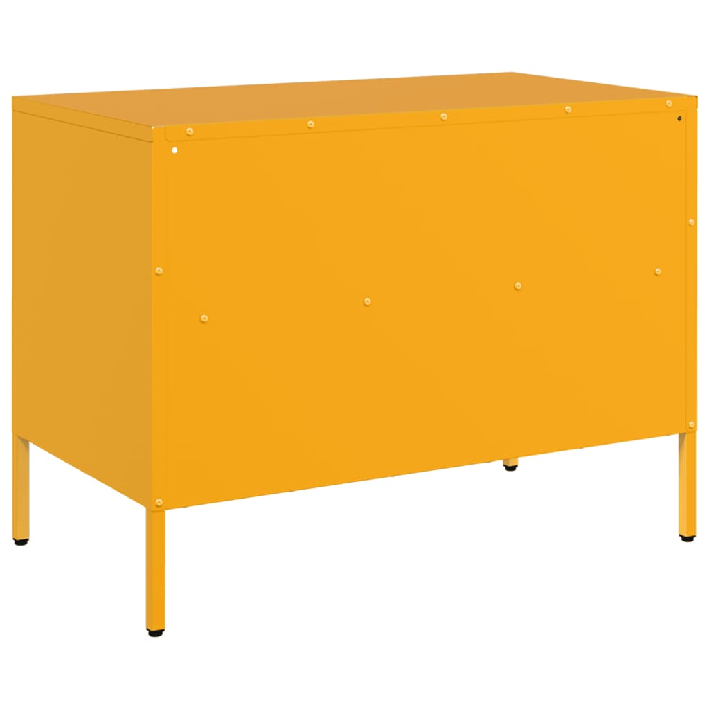 2 Piece TV Cabinet Set Mustard Yellow 68x39x50,5 cm Steel