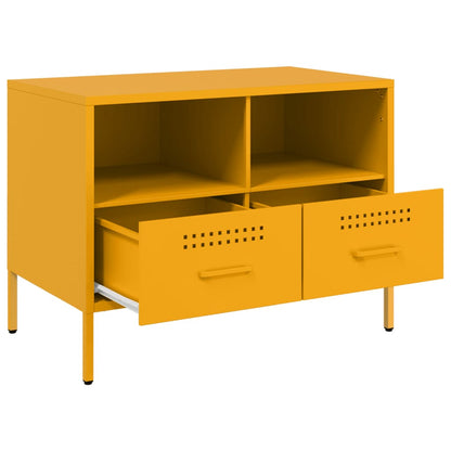 2 Piece TV Cabinet Set Mustard Yellow 68x39x50,5 cm Steel