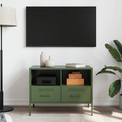 TV Cabinet Olive Green 68x39x50,5 cm Steel