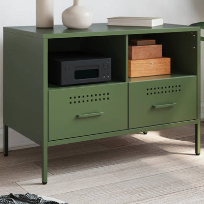TV Cabinet Olive Green 68x39x50,5 cm Steel