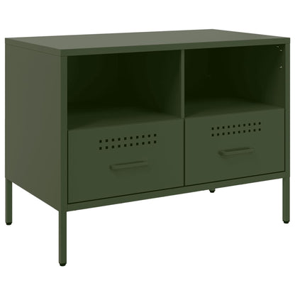 2 Piece TV Cabinet Set Olive Green 68x39x50,5 cm Steel