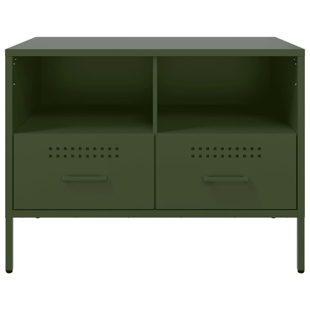 2 Piece TV Cabinet Set Olive Green 68x39x50,5 cm Steel