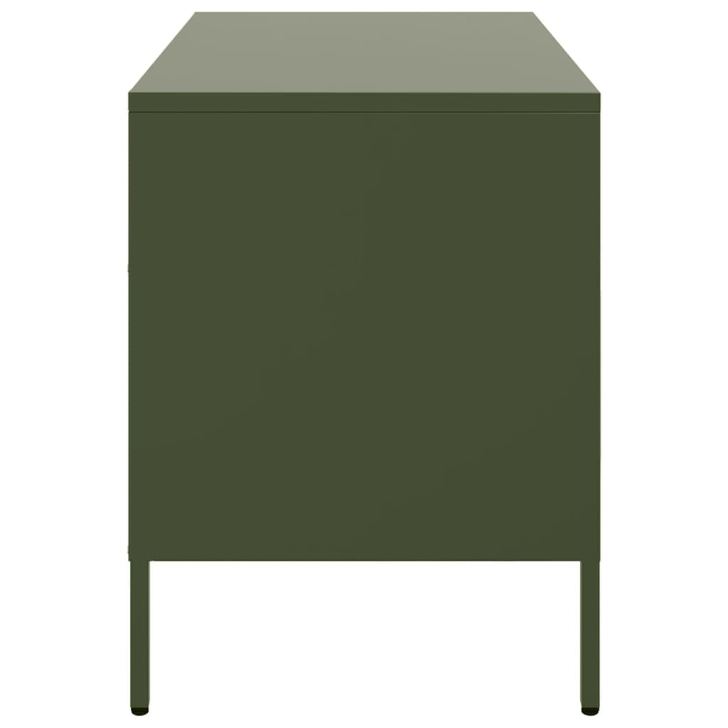 2 Piece TV Cabinet Set Olive Green 68x39x50,5 cm Steel