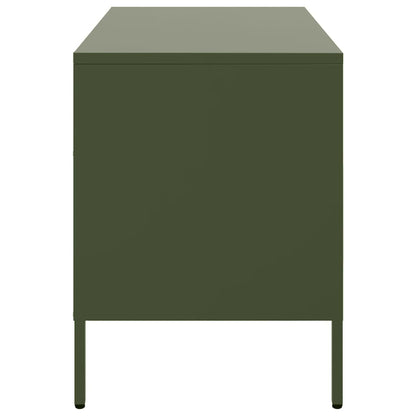 2 Piece TV Cabinet Set Olive Green 68x39x50,5 cm Steel