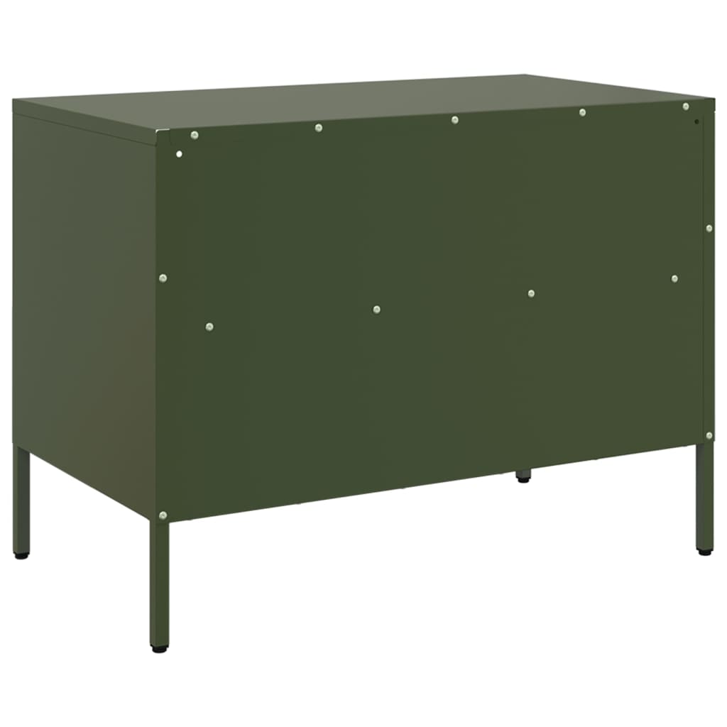 2 Piece TV Cabinet Set Olive Green 68x39x50,5 cm Steel