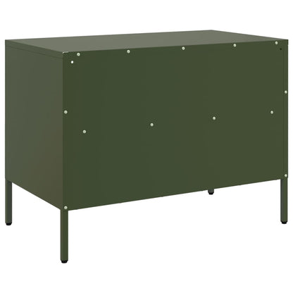 2 Piece TV Cabinet Set Olive Green 68x39x50,5 cm Steel