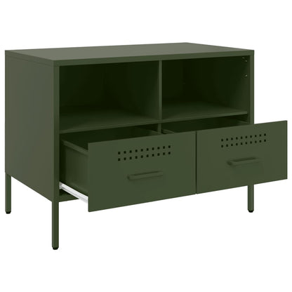 2 Piece TV Cabinet Set Olive Green 68x39x50,5 cm Steel