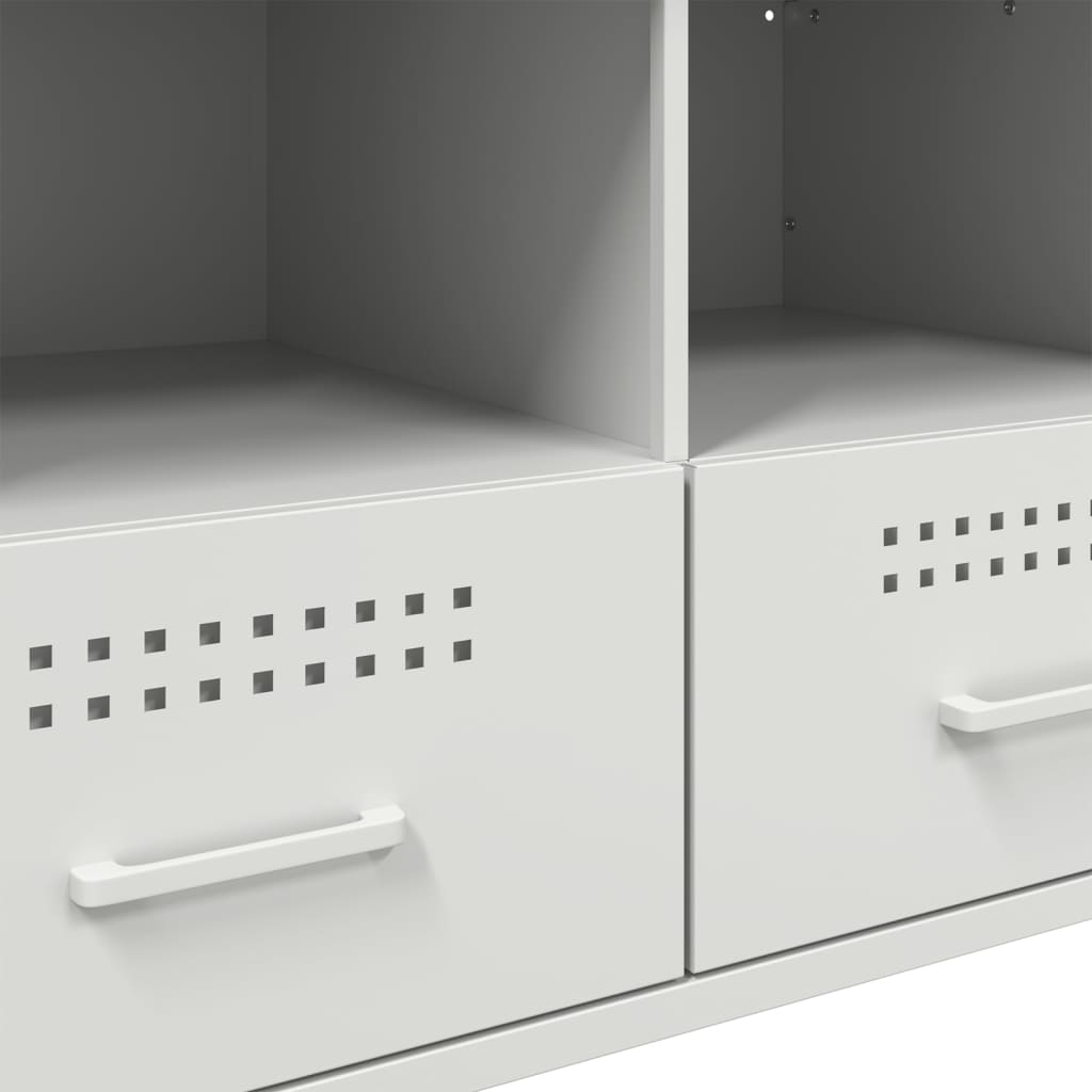 2 Piece TV Cabinet Set White 68x39x50,5 cm Steel