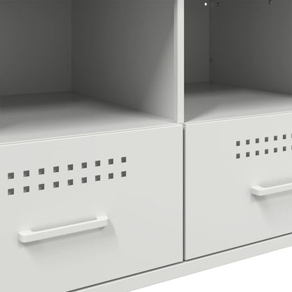 2 Piece TV Cabinet Set White 68x39x50,5 cm Steel