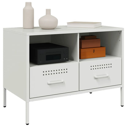 2 Piece TV Cabinet Set White 68x39x50,5 cm Steel