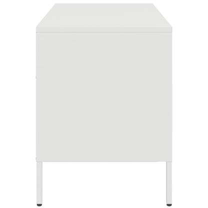 2 Piece TV Cabinet Set White 68x39x50,5 cm Steel